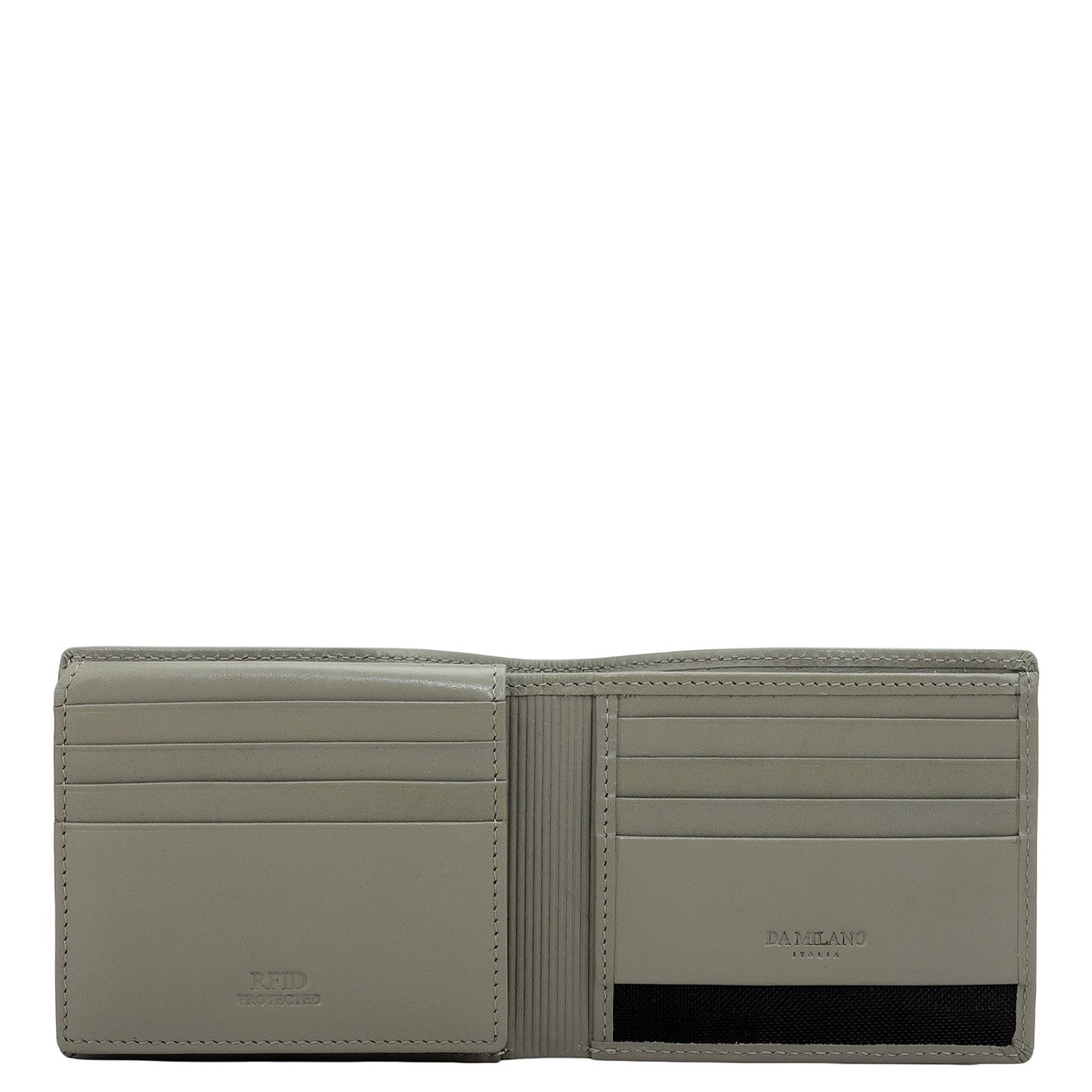 Grey Bifold Leather Mens Wallet
