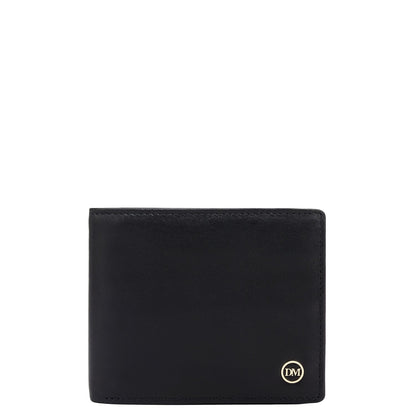 Black Bifold Leather Mens Wallet