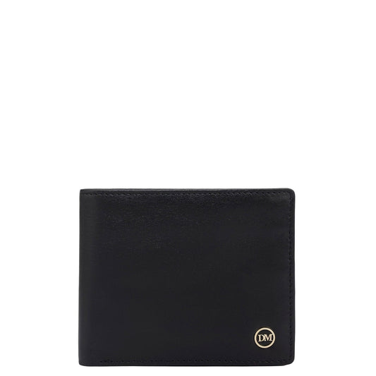 Black Bifold Leather Mens Wallet