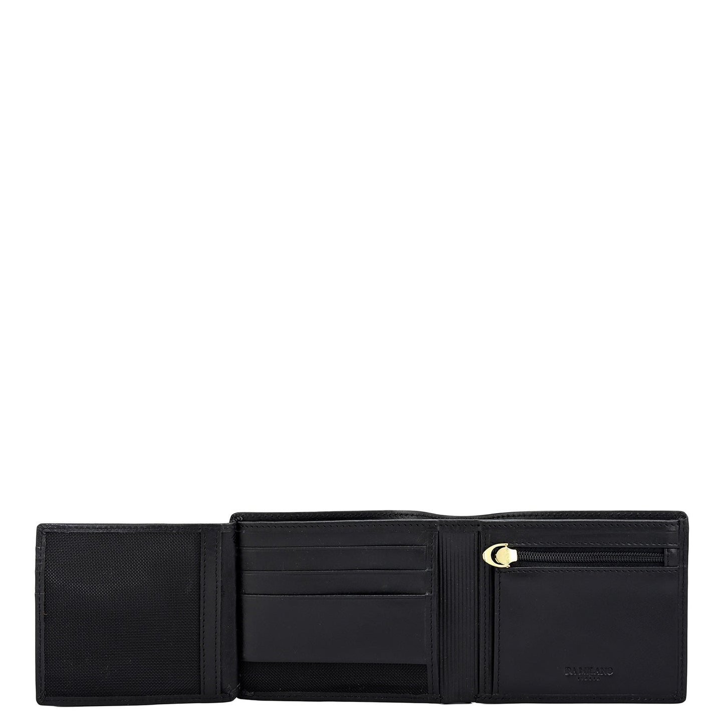 Black Bifold Leather Mens Wallet