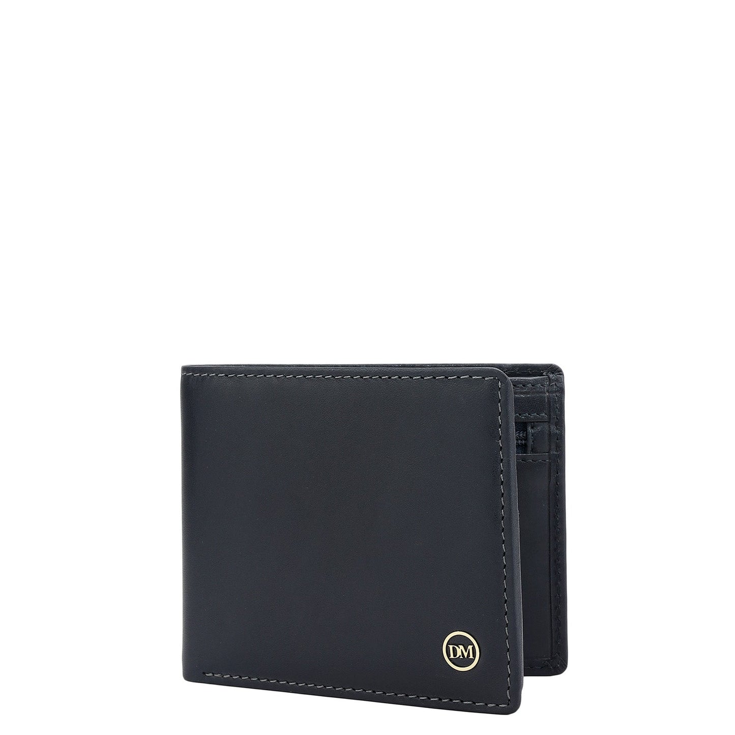 Navy Bifold Leather Mens Wallet
