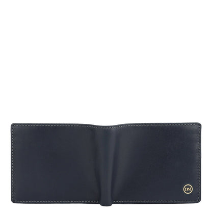 Navy Bifold Leather Mens Wallet