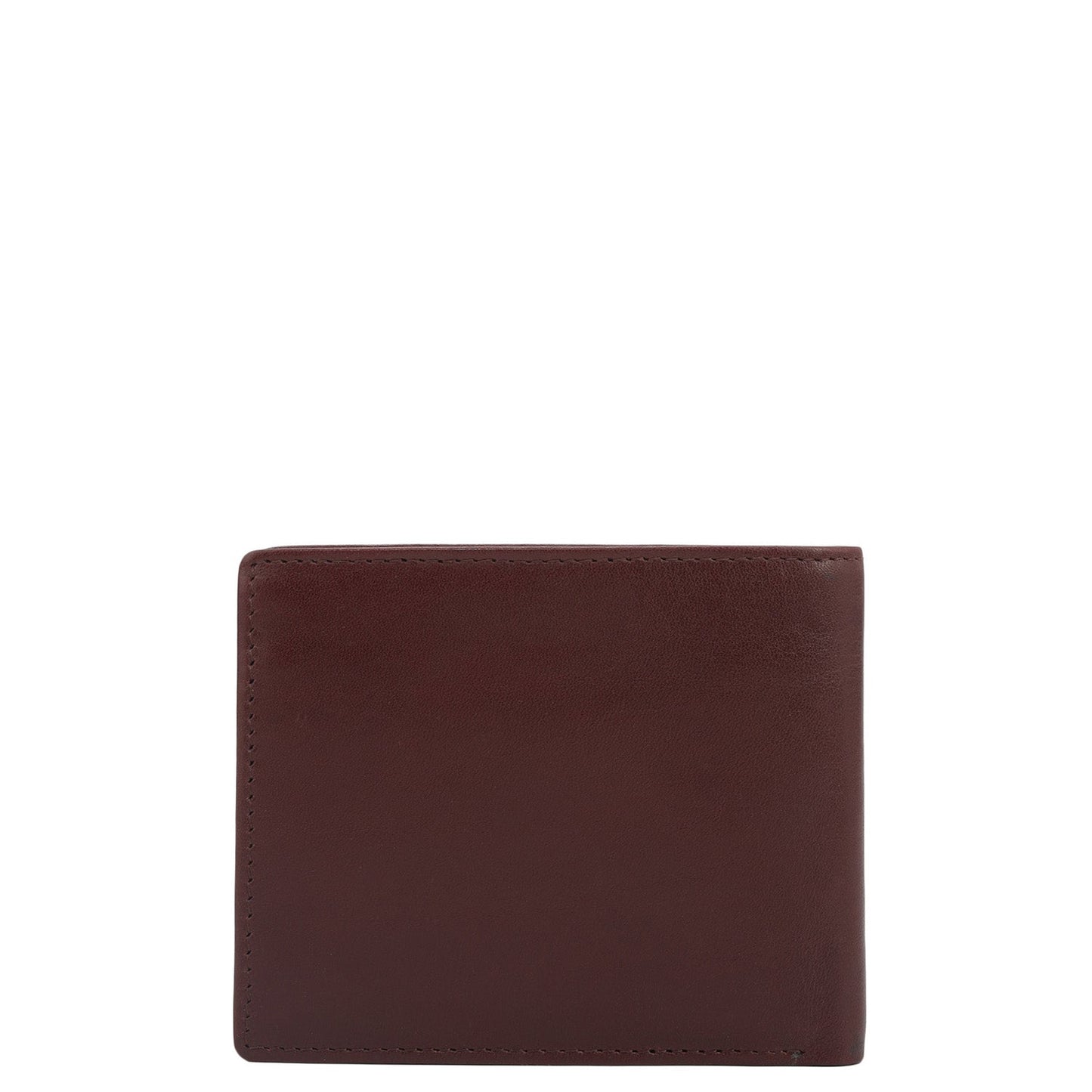 Wine  Bifold Leather Mens Wallet