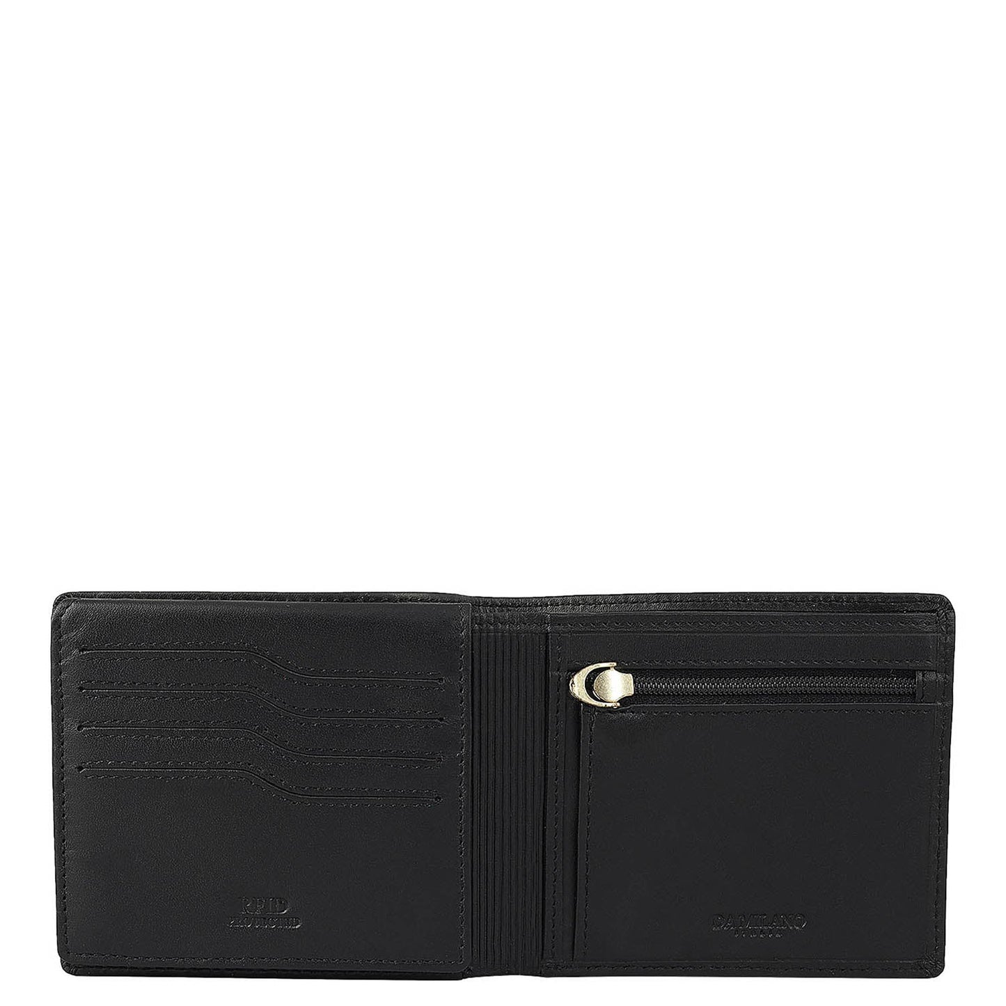Black Bifold Leather Mens Wallet