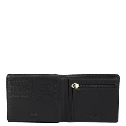 Black Bifold Leather Mens Wallet