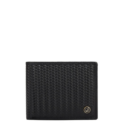 Black Bifold Leather Mens Wallet