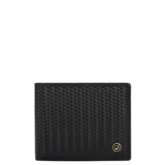 Black Bifold Leather Mens Wallet