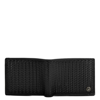 Black Bifold Leather Mens Wallet