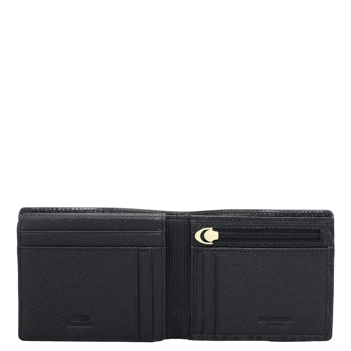 Black Bifold Leather Mens Wallet