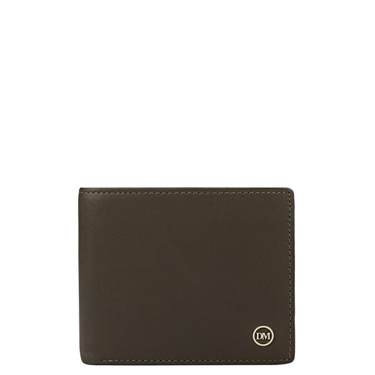 Olive Bifold Leather Mens Wallet