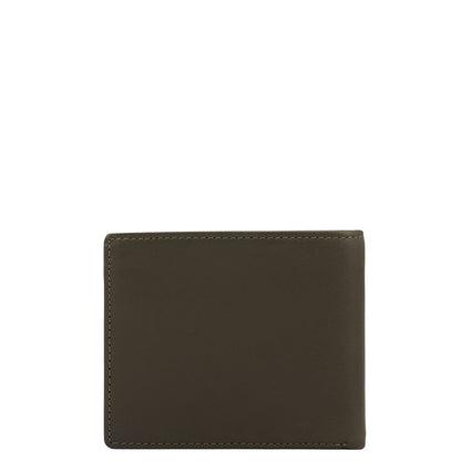 Olive Bifold Leather Mens Wallet