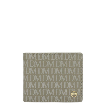 Stone Grey Bifold Leather Mens Wallet