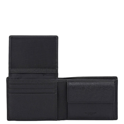 Black Bifold Leather Mens Wallet