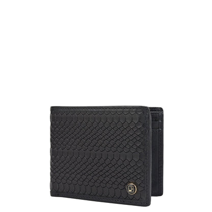 Black Bifold Leather Mens Wallet