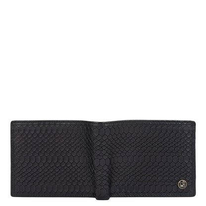 Black Bifold Leather Mens Wallet