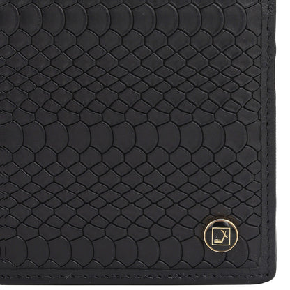 Black Bifold Leather Mens Wallet