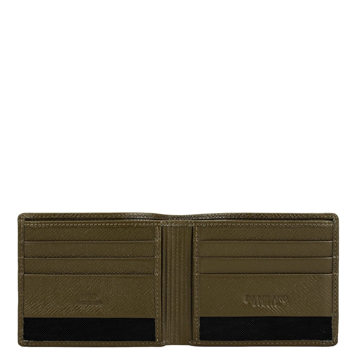 Military Green Bifold Leather Mens Wallet