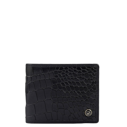 Black Bifold Leather Mens Wallet