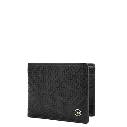 Black Bifold Leather Mens Wallet