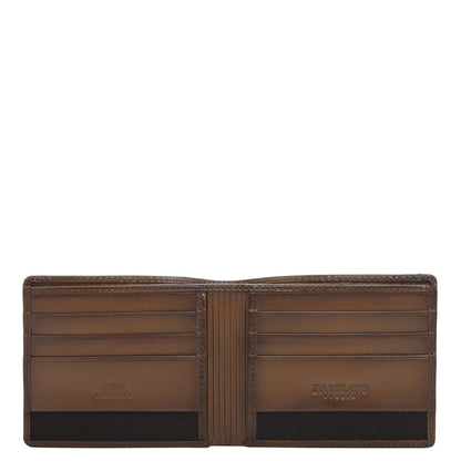 Cognac Bifold Leather Mens Wallet