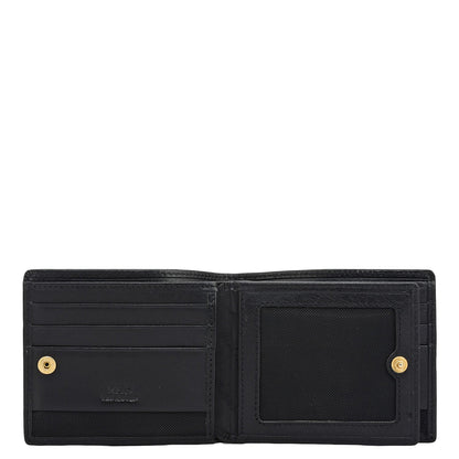 Black Bifold Leather Mens Wallet