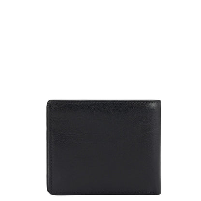 Black Bifold Leather Mens Wallet