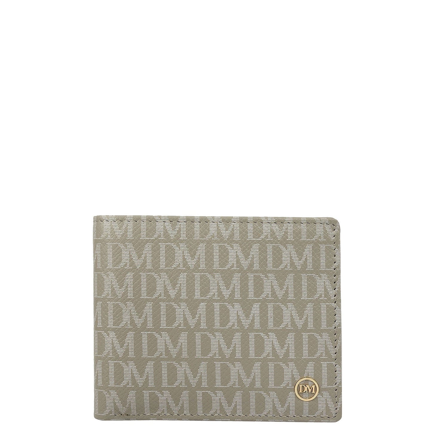 Stone Grey Bifold Leather Mens Wallet