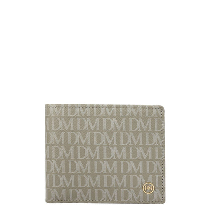 Stone Grey Bifold Leather Mens Wallet