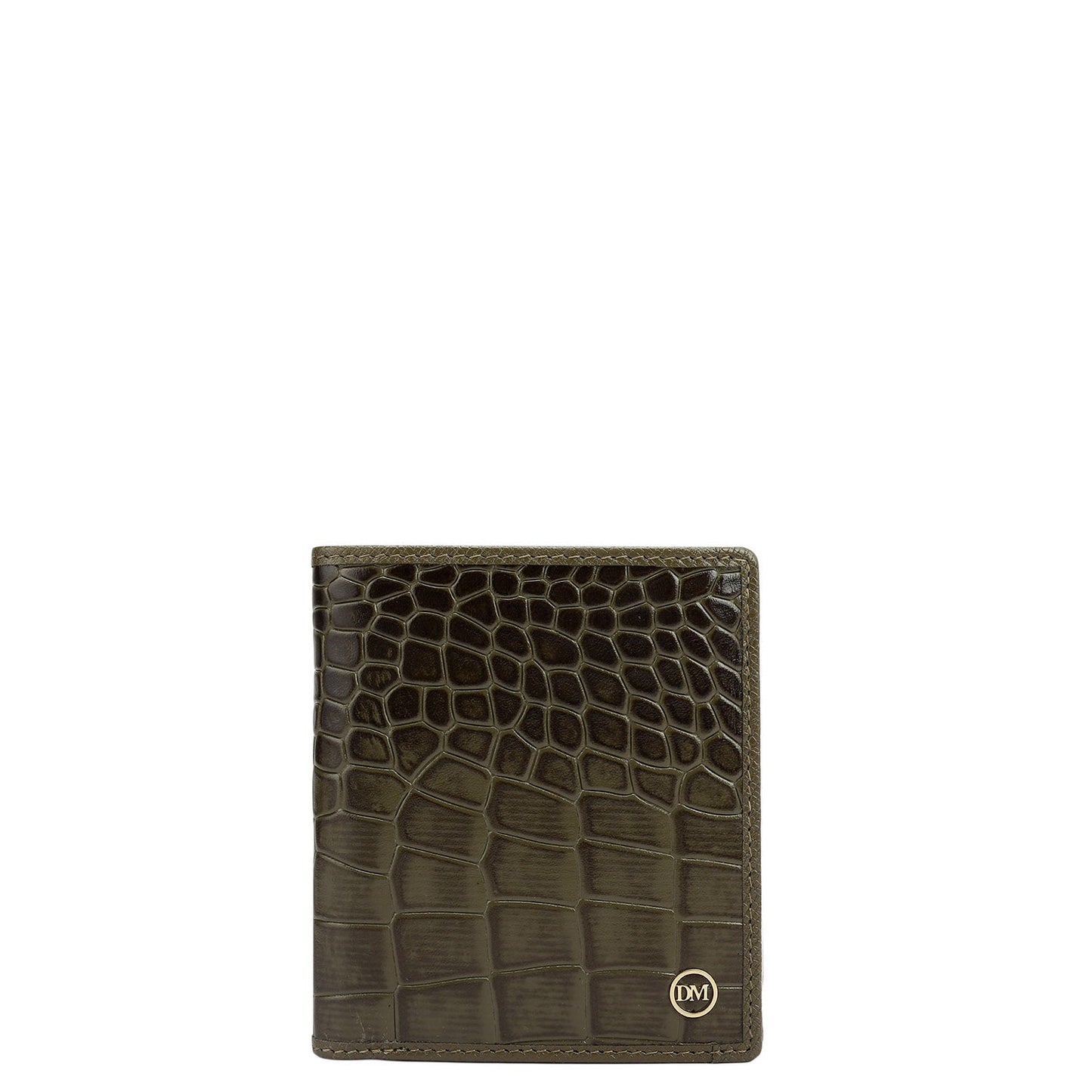 Military Green Bifold Leather Mens Wallet