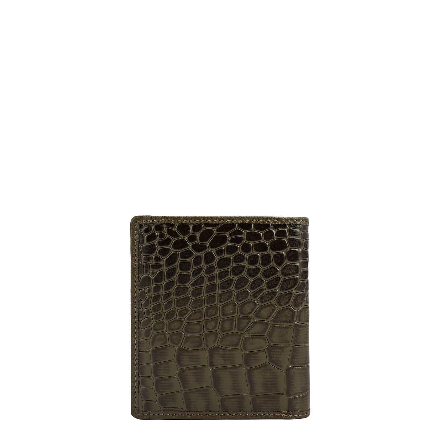 Military Green Bifold Leather Mens Wallet