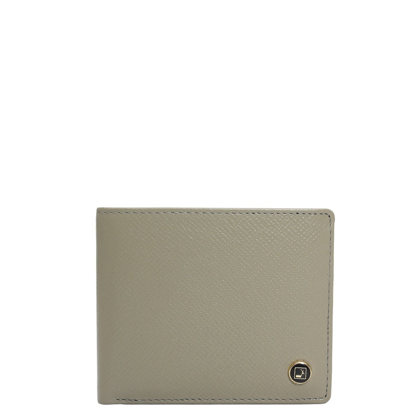 Stone Grey Bifold Leather Mens Wallet