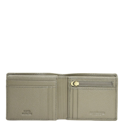 Stone Grey Bifold Leather Mens Wallet
