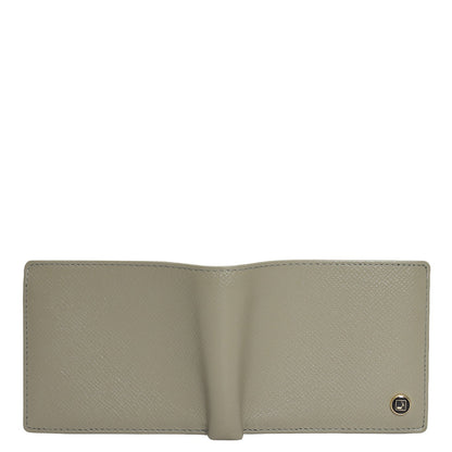 Stone Grey Bifold Leather Mens Wallet