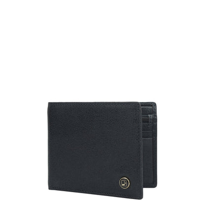 Navy Bifold Leather Mens Wallet