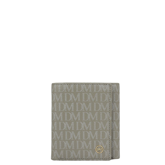 Stone Grey Bifold Leather Mens Wallet