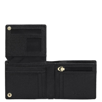 Croco Leather Mens Wallet - Black