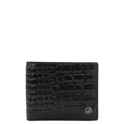 Black Bifold Leather Mens Wallet