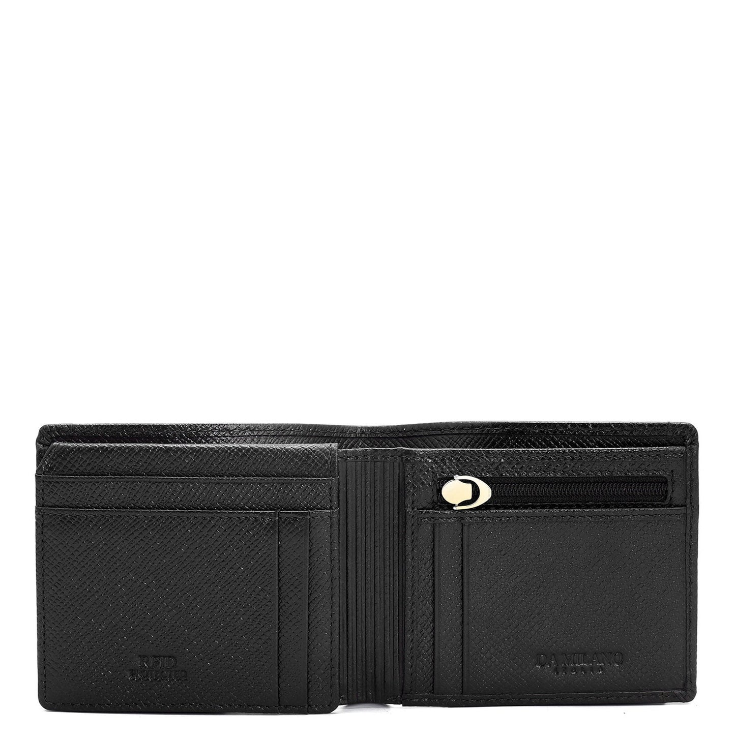Franzy Croco Leather Mens Wallet - Black
