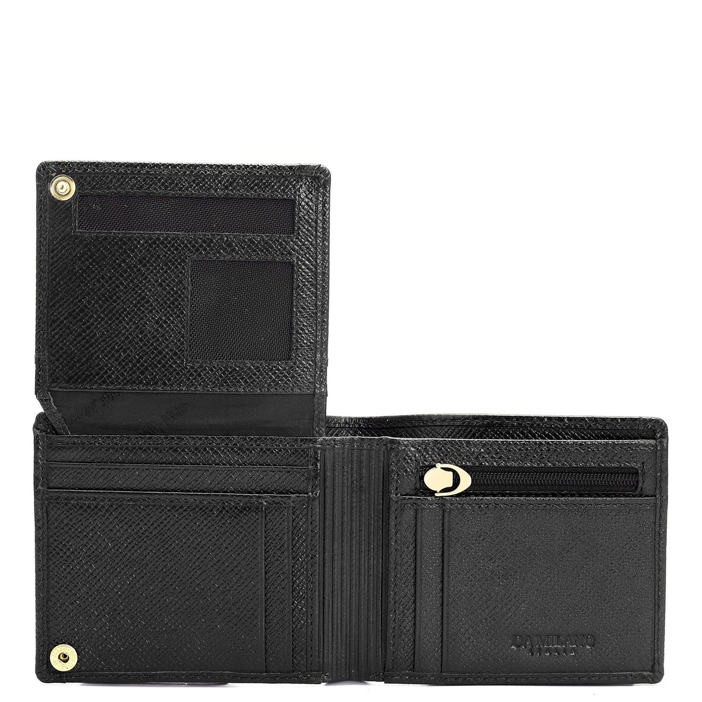 Franzy Croco Leather Mens Wallet - Black