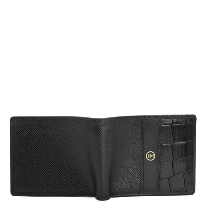 Franzy Croco Leather Mens Wallet - Black