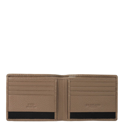 Greyish Taupe Bifold Leather Mens Wallet