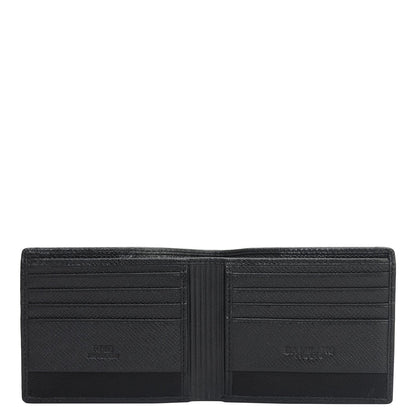 Black Bifold Leather Mens Wallet