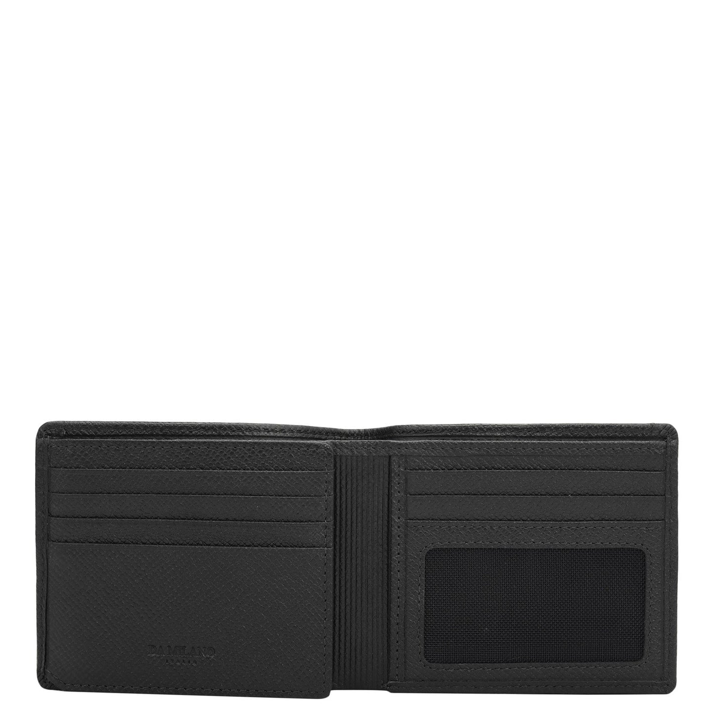 Black Bifold Leather Mens Wallet