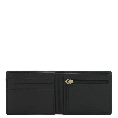 Black Bifold Leather Mens Wallet