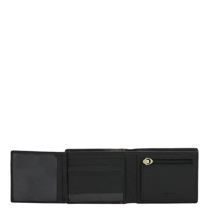Black Bifold Leather Mens Wallet