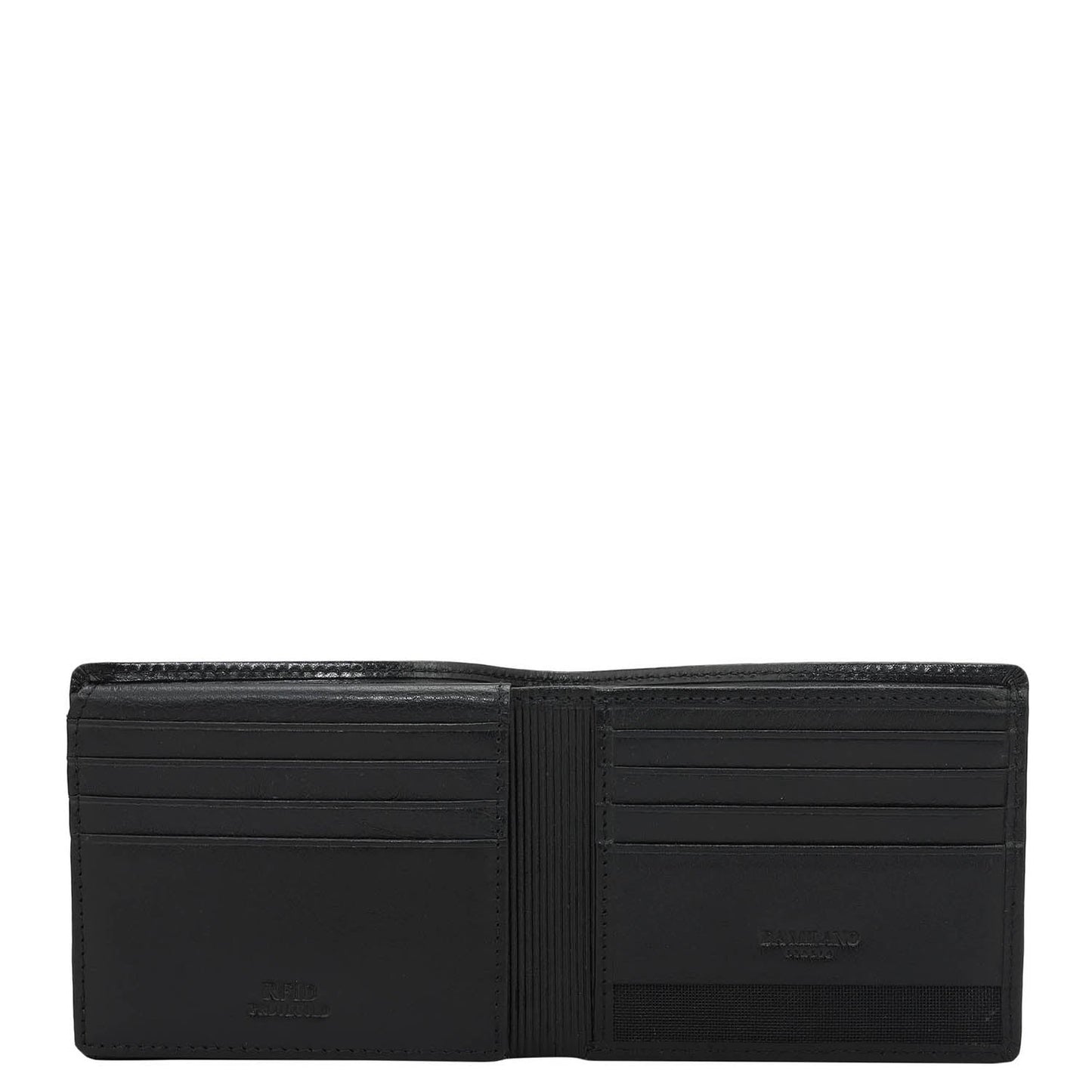 Black Bifold Leather Mens Wallet