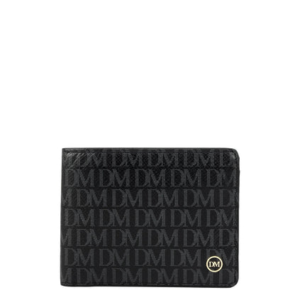 Black Bifold Leather Mens Wallet