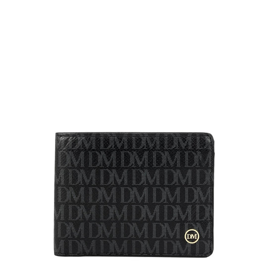 Black Bifold Leather Mens Wallet
