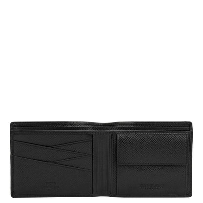 Black Bifold Leather Mens Wallet
