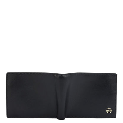 Black Bifold Leather Mens Wallet